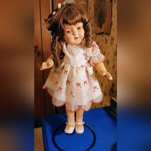 Vintage All Composition Doll with Tin Eyes